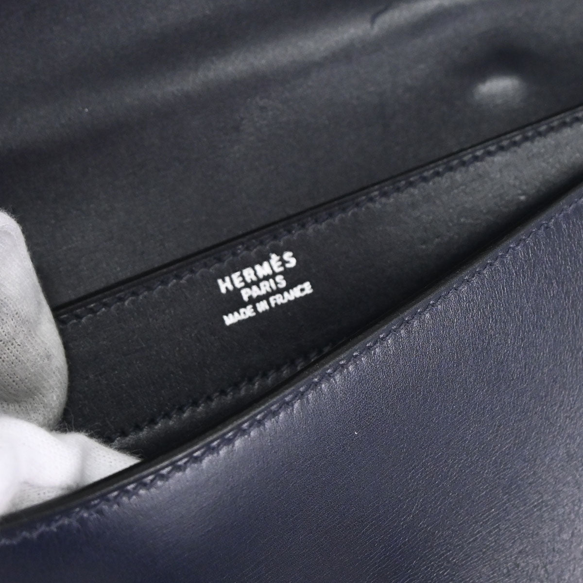 Hermes Blue Indigo Box Calf Sac a Depeches 38 Business Bag Handbag
