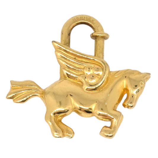 Hermes 1993 Le Cheval Pegasus Cadena Gold Small Good