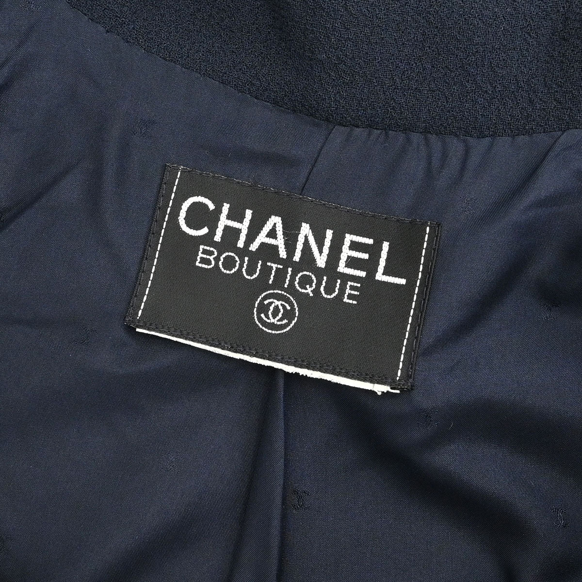 Chanel Single Breasted Jacket Navy