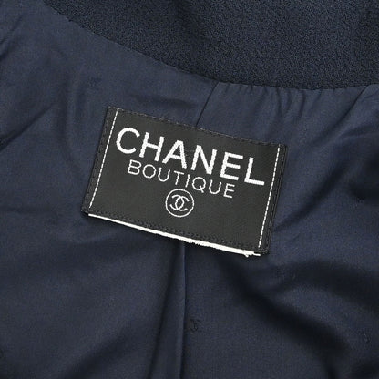 Chanel Single Breasted Jacket Navy
