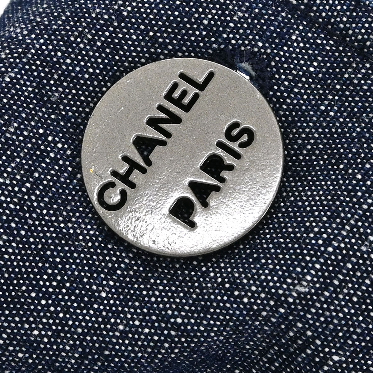 Chanel 2000 Single Breasted Denim Jacket Indigo #38