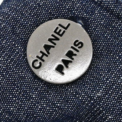 Chanel 2000 Single Breasted Denim Jacket Indigo #38