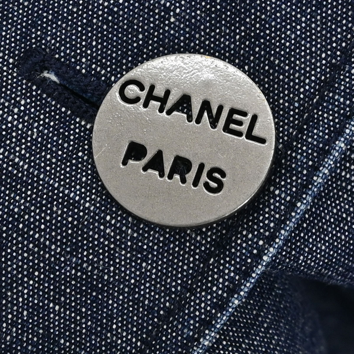 Chanel 2000 Single Breasted Denim Jacket Indigo #38