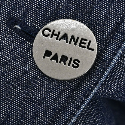 Chanel 2000 Single Breasted Denim Jacket Indigo #38