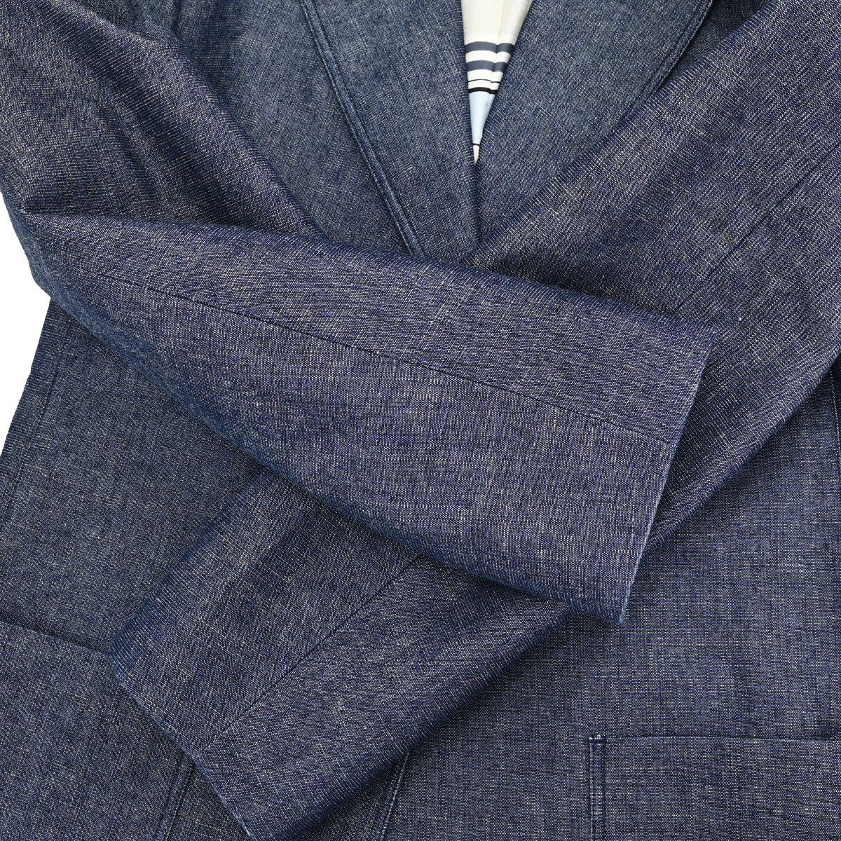 Chanel 2000 Single Breasted Denim Jacket Indigo #38