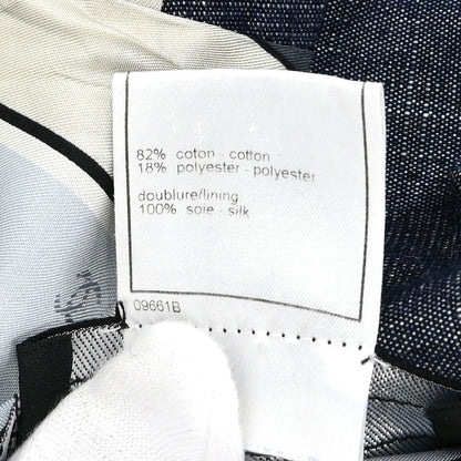 Chanel 2000 Single Breasted Denim Jacket Indigo #38