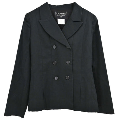Chanel 1998 Double Breasted Jacket Black #36