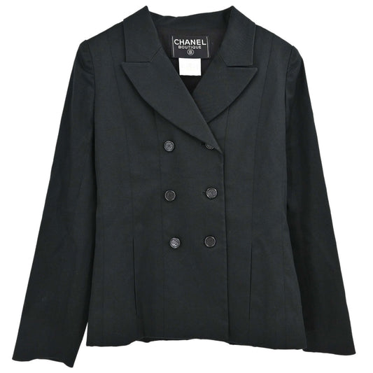 Chanel 1998 Double Breasted Jacket Black #36