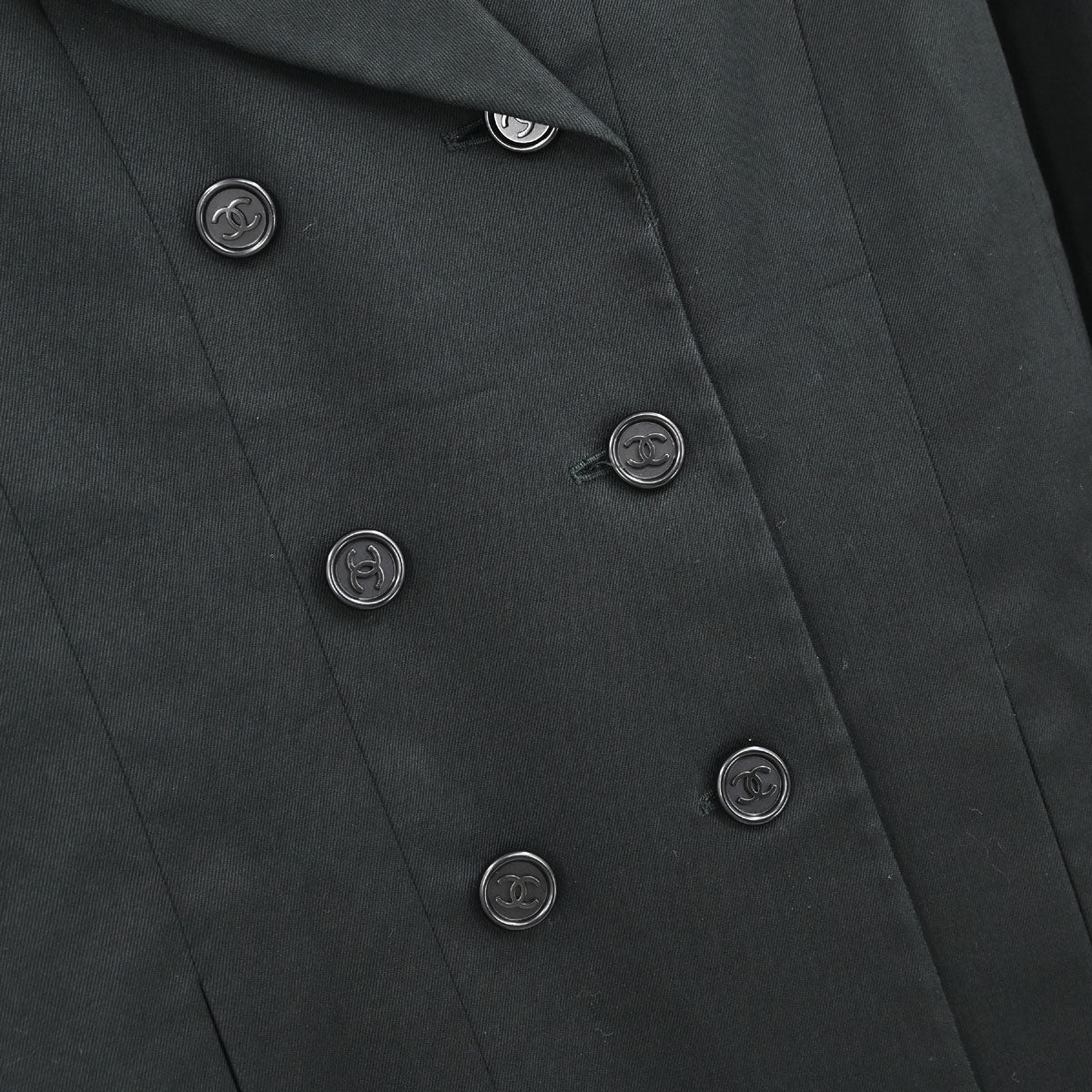 Chanel 1998 Double Breasted Jacket Black #36