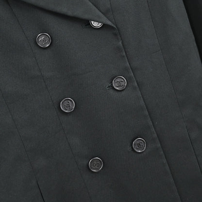 Chanel 1998 Double Breasted Jacket Black #36