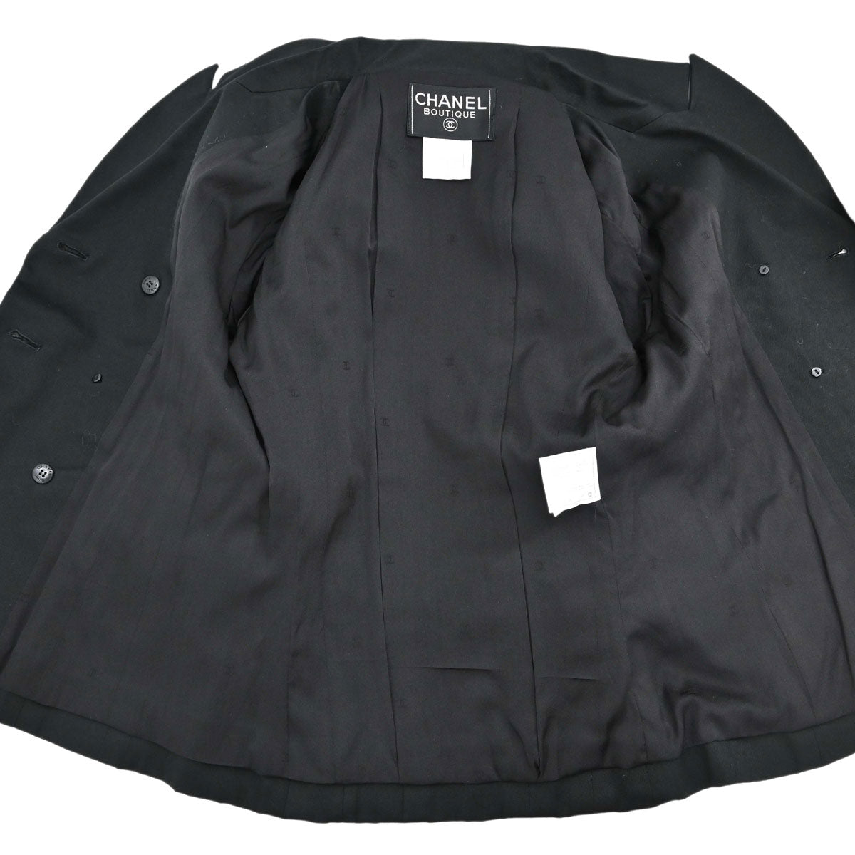 Chanel 1998 Double Breasted Jacket Black #36