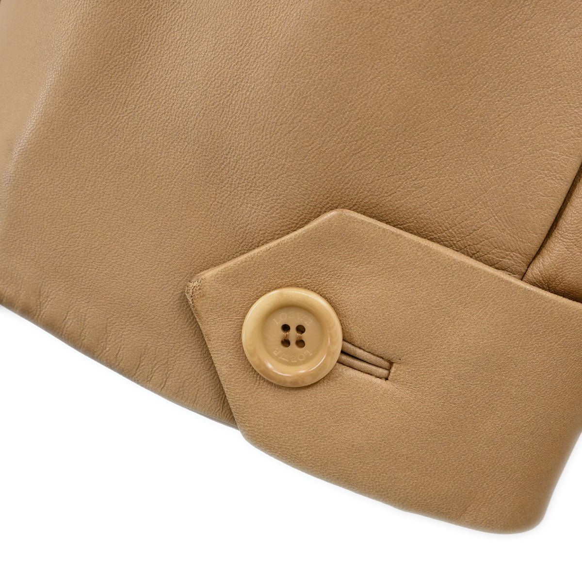 Loewe Sheepskin Leather Jacket Beige #38