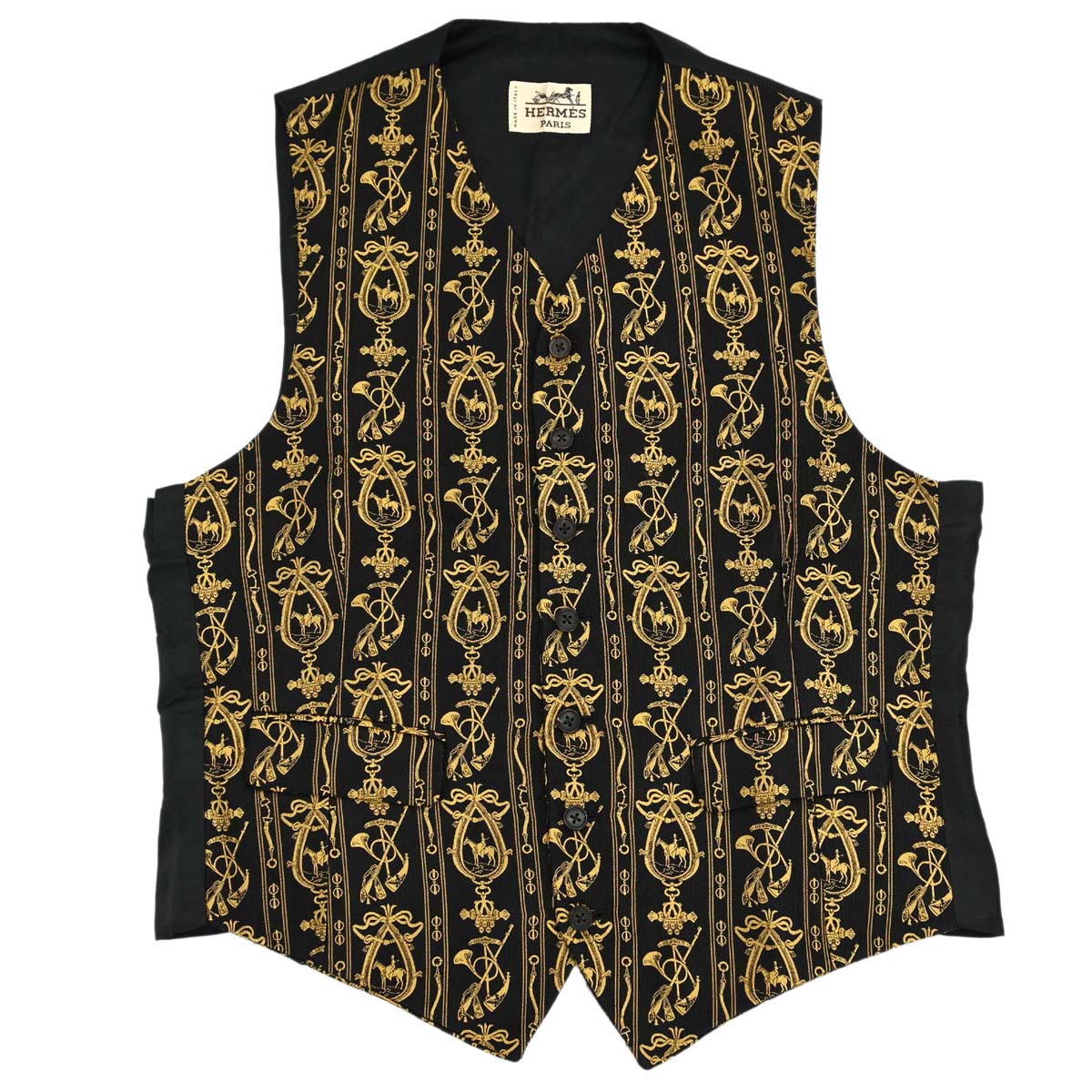 Hermes Jacket Vest Equestrian Black #50