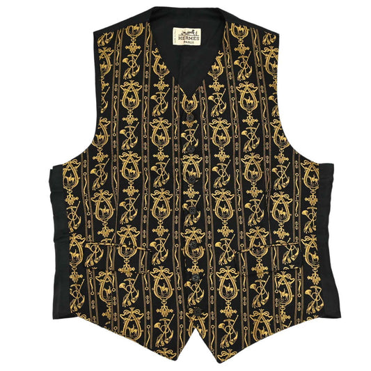 Hermes Jacket Vest Equestrian Black #50