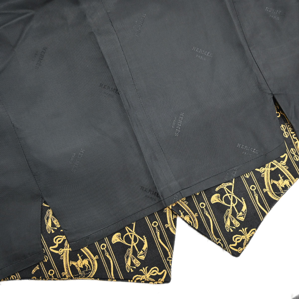 Hermes Jacket Vest Equestrian Black #50