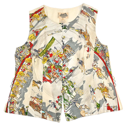 Hermes Jacket Vest Cirque Molier Ivory #42