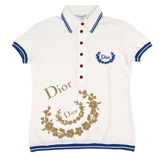 Christian Dior 2004 Polo Shirt Embroidery White #36