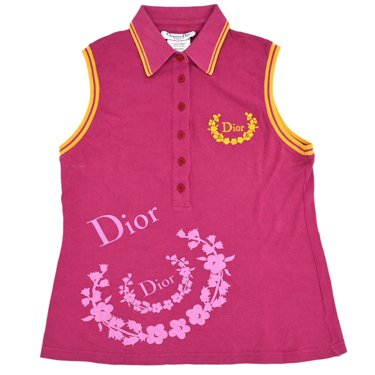Christian Dior 2004 Tank Top Embroidery Pink #40