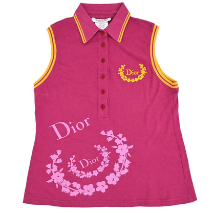 Christian Dior 2004 Tank Top Embroidery Pink #40