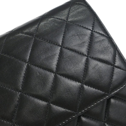 Chanel Black Lambskin Pushlock Medium Half Flap Shoulder Bag