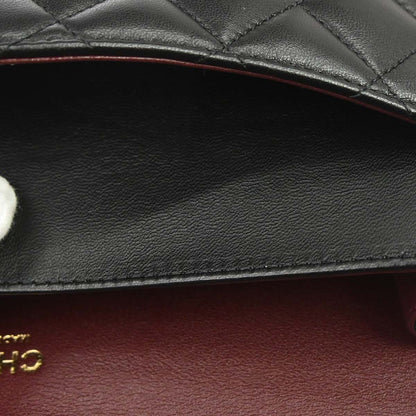 Chanel 2019 Black Lambskin Medium Classic Double Flap Shoulder Bag