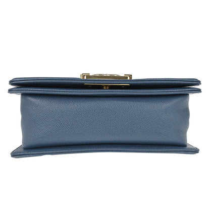 Boy Chanel 2018 Light Blue Caviar Skin Small Chain Shoulder Bag