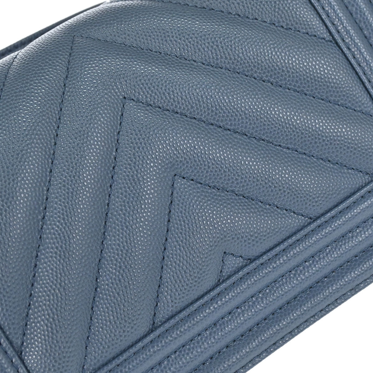 Boy Chanel 2018 Light Blue Caviar Skin Small Chain Shoulder Bag