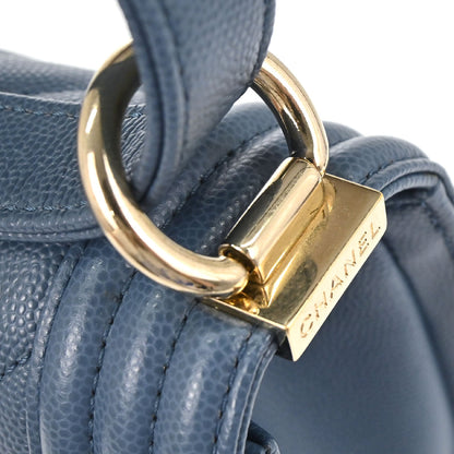 Boy Chanel 2018 Light Blue Caviar Skin Small Chain Shoulder Bag