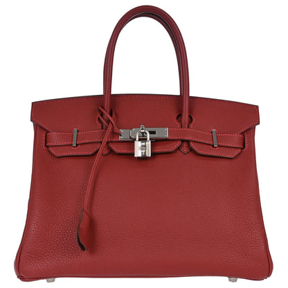 Hermes Rouge Vif Togo Birkin 30 Handbag