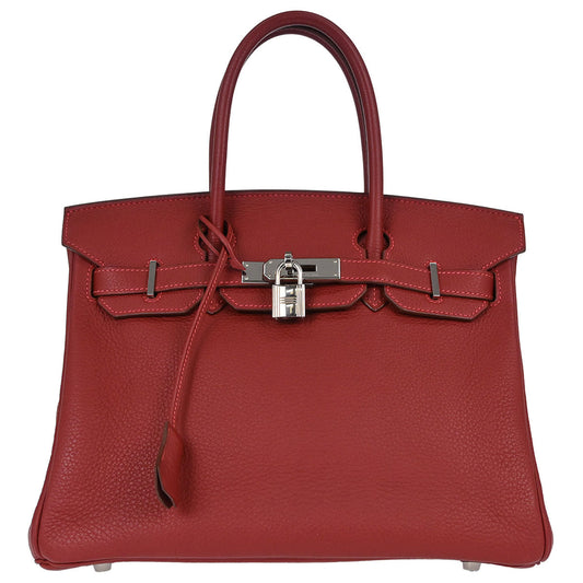 Hermes Rouge Vif Togo Birkin 30 Handbag