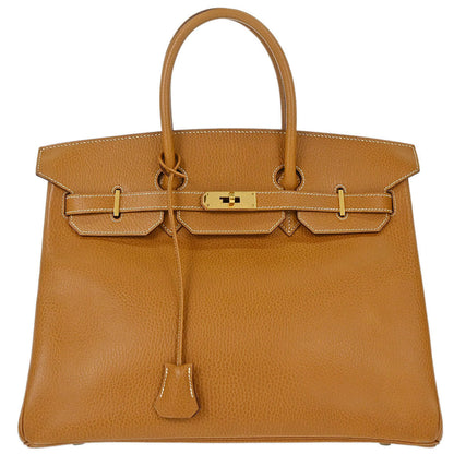 Hermes Natural Ardennes Birkin 35 Handbag
