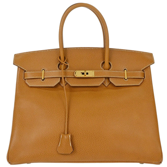 Hermes Natural Ardennes Birkin 35 Handbag