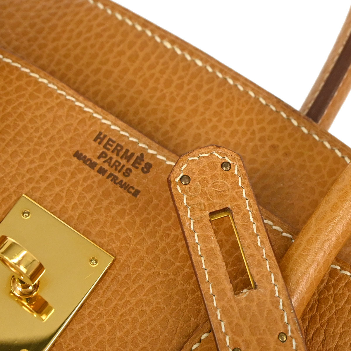 Hermes Natural Ardennes Birkin 35 Handbag