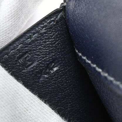 Hermes Blue Navy Box Calf Pochette Jet Clutch Bag