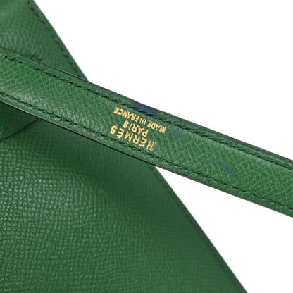 Hermes Green Courchevel Kelly 28 Sellier 2way Shoulder Handbag