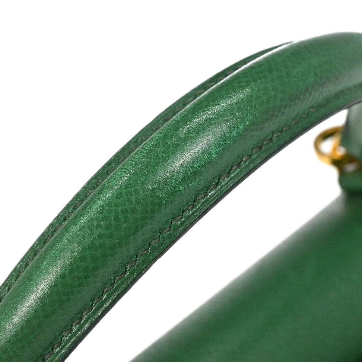 Hermes Green Courchevel Kelly 28 Sellier 2way Shoulder Handbag