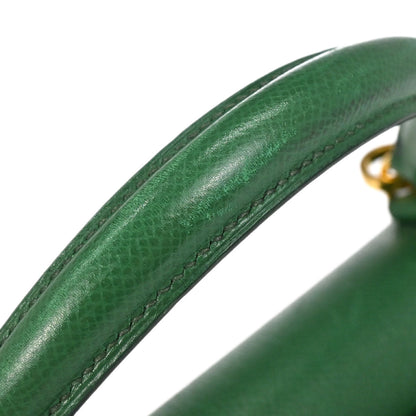 Hermes Green Courchevel Kelly 28 Sellier 2way Shoulder Handbag