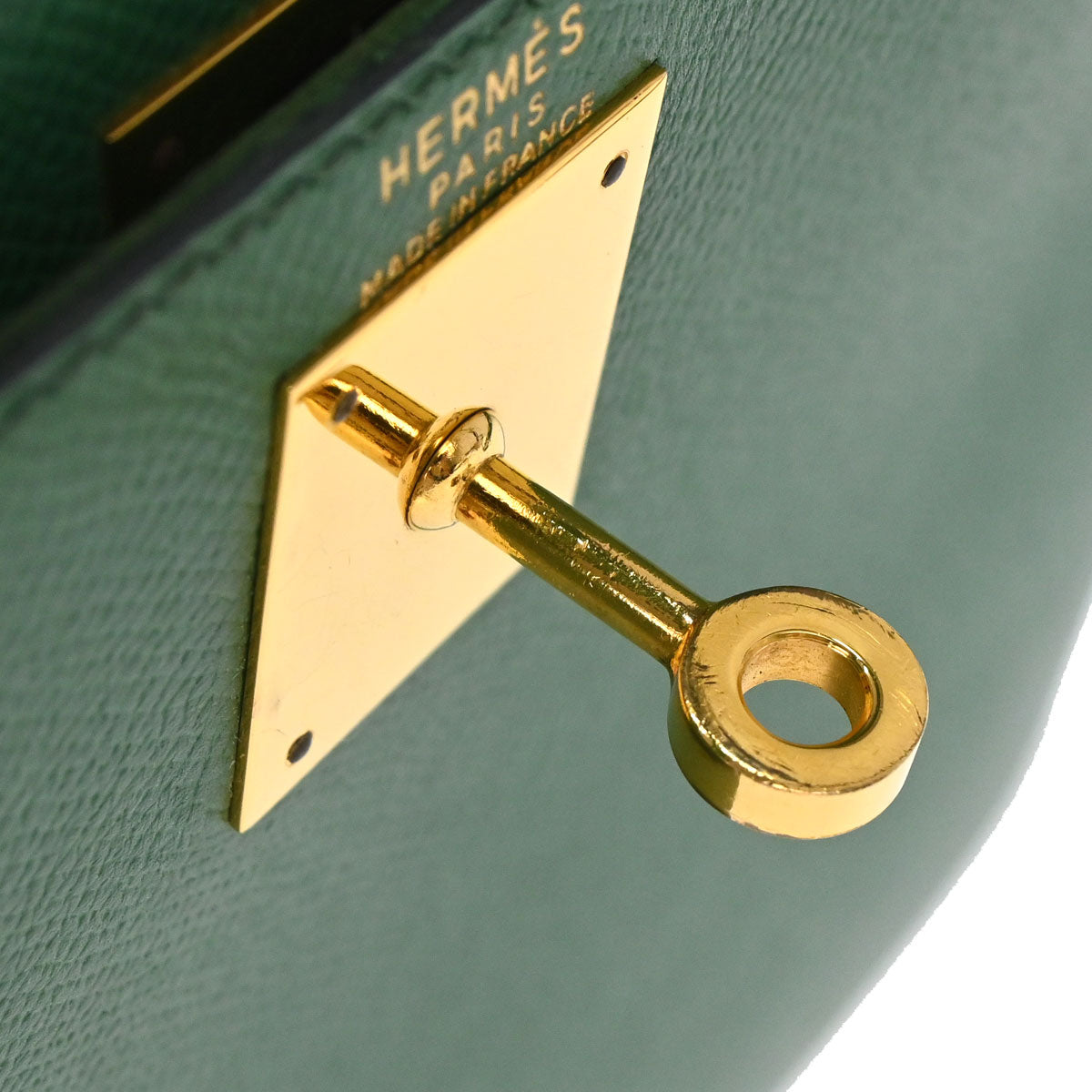 Hermes Green Courchevel Kelly 28 Sellier 2way Shoulder Handbag