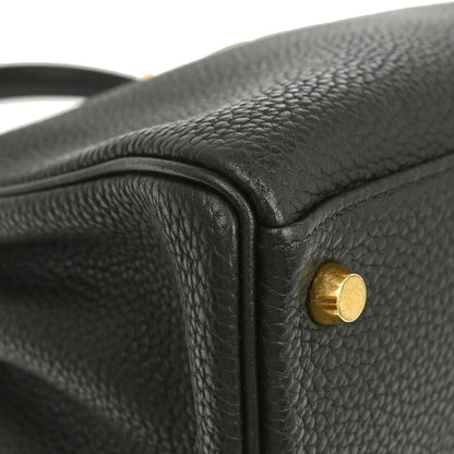 Hermes Black Taurillon Clemence Kelly 32 Retourne 2way Shoulder Handbag