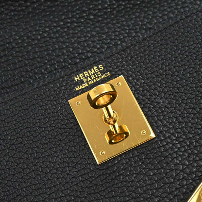 Hermes Black Taurillon Clemence Kelly 32 Retourne 2way Shoulder Handbag