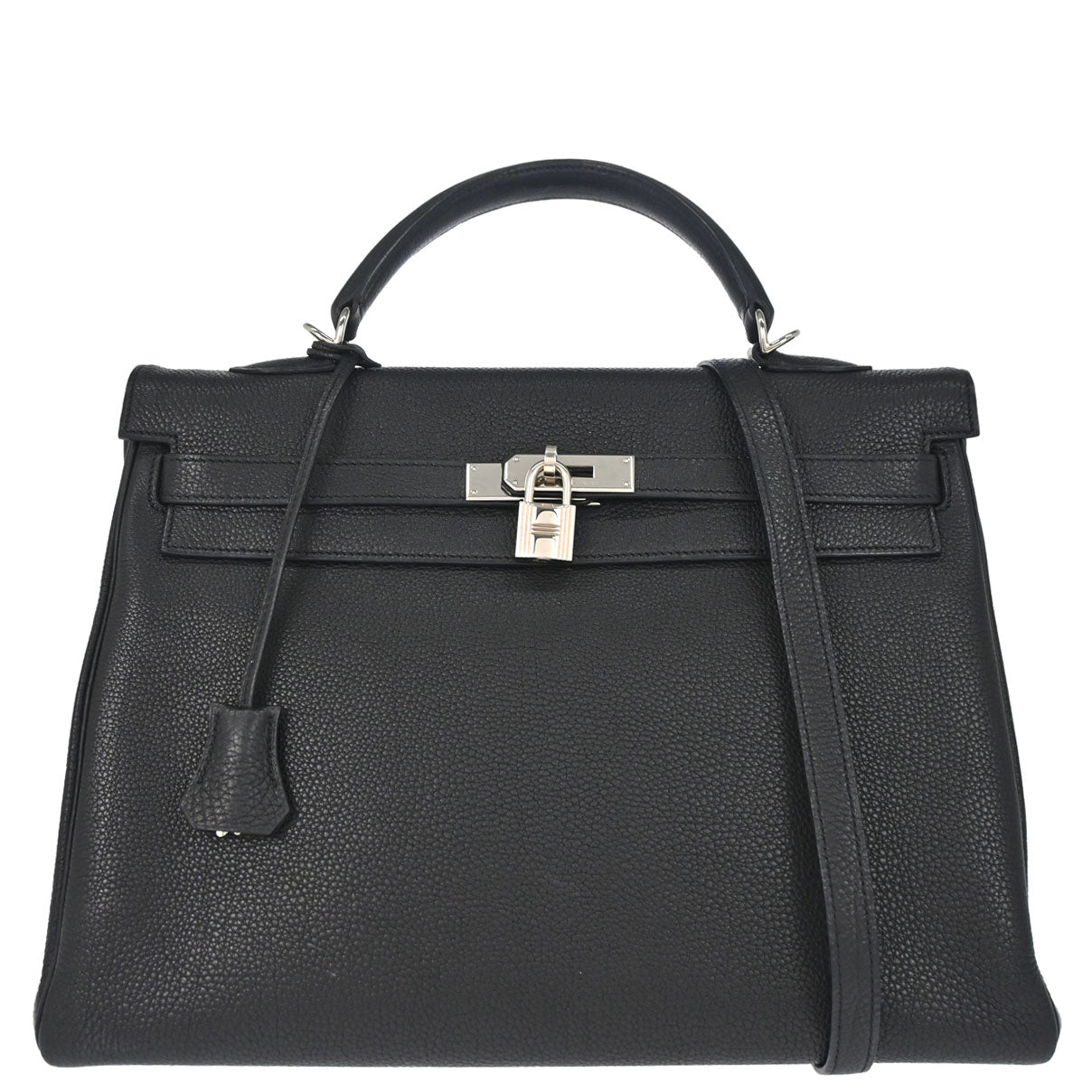 Hermes Black Togo Kelly 35 Retourne 2way Shoulder Handbag