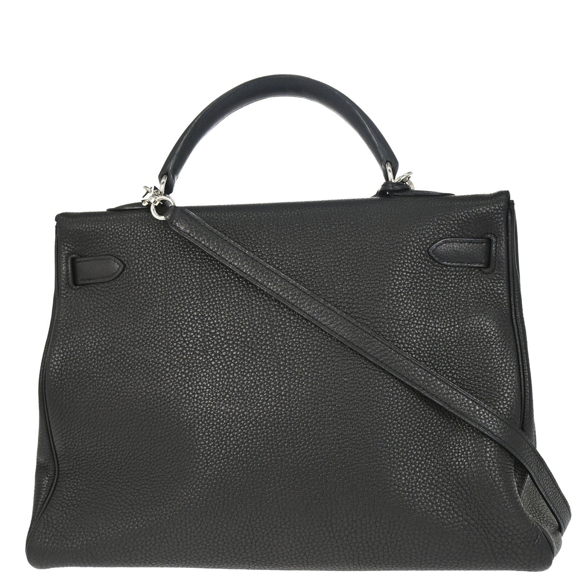 Hermes Black Togo Kelly 35 Retourne 2way Shoulder Handbag