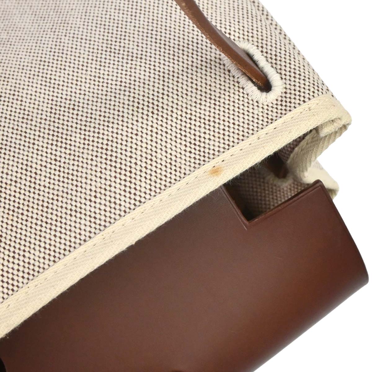 Hermes Beige Brown Toile H Herbag a Dos 2 in 1 Backpack