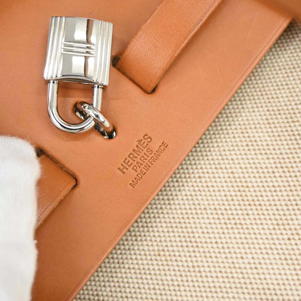 Hermes Natural Toile H Herbag a Dos 2 in 1 Backpack