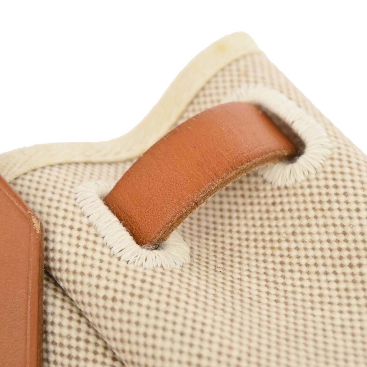Hermes Natural Toile H Herbag a Dos 2 in 1 Backpack