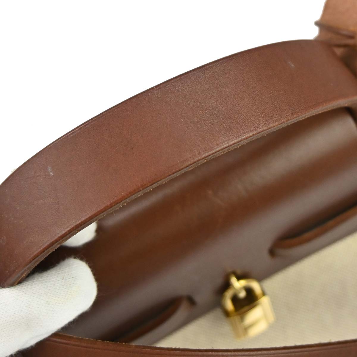 Hermes Beige Brown Toile H Herbag MM 2 in 1 Shoulder Handbag