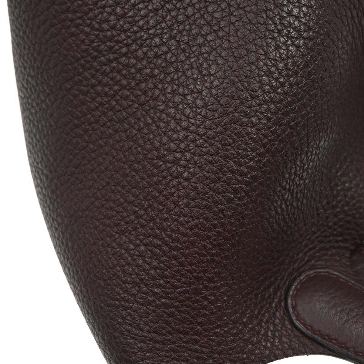 Hermes 2008 Havane Taurillon Clemence Picotin Lock 18 PM Handbag