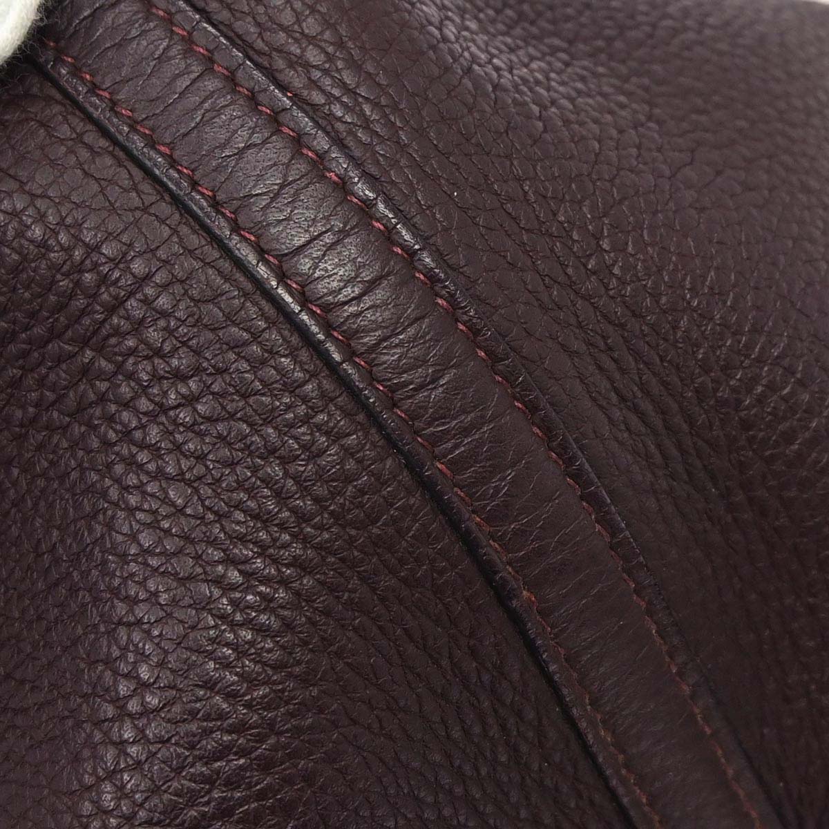 Hermes 2008 Havane Taurillon Clemence Picotin Lock 18 PM Handbag
