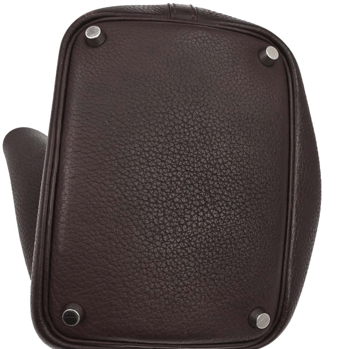 Hermes 2008 Havane Taurillon Clemence Picotin Lock 18 PM Handbag