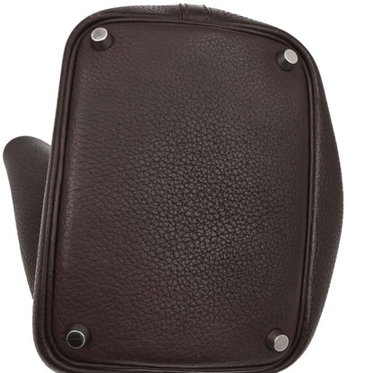 Hermes 2008 Havane Taurillon Clemence Picotin Lock 18 PM Handbag